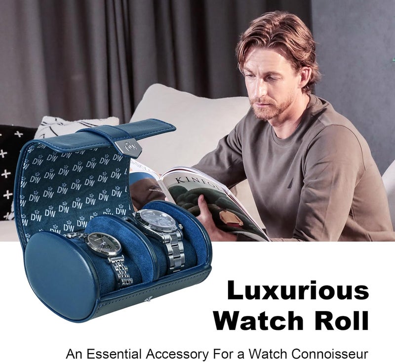 DUKWIN Vegan Leather Watch Roll Traval Case Box with 1 Slots with Removable Pillows and Microfibre Fleece Interior, Portable Watch Display Organizer for Watches/Bracelets for Men & Women - Image 5