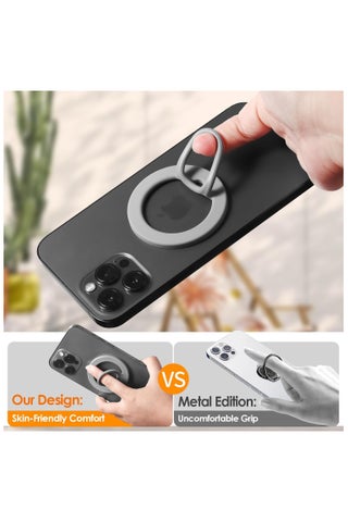 Magnetic Phone Grip Holder (Compatible with MagSafe) Thin Silicone Finger Loop Ring for iPhone - view 3