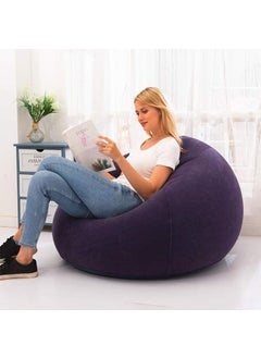 PARATPAR MALL PARATPAR MALL 1 pcs Leisure Sofa Soft Comfortable Single Foldable Inflatable Lounge Chair Lazy CouchUltra Soft Spherical Sofa Chair for Dorm Room Outdoor Travel Picnicnot Included Air Pump  - Image 4