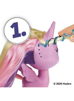 my little Pony Best Hair Day Princess Cadance 5Inch Hairstyling Pony Figure With 17 Hair Play Accessories Ages 4 And Up  - Image 4