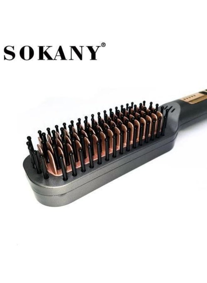 sokany SK-15008 Hair Straightener Brush 1080°F Max with Smart Heat Memory System and Rapid Heating - Image 2