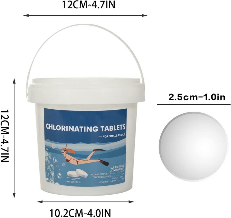 comfrt Pool Chlorine Tablets 1 inch Chlorinating Tablets 1 lb 2lb for Pools Hot Tubs 1 inch Chlorine Tabs for Swimming Pools Spa Hot Tub (1 Lb) - Image 3