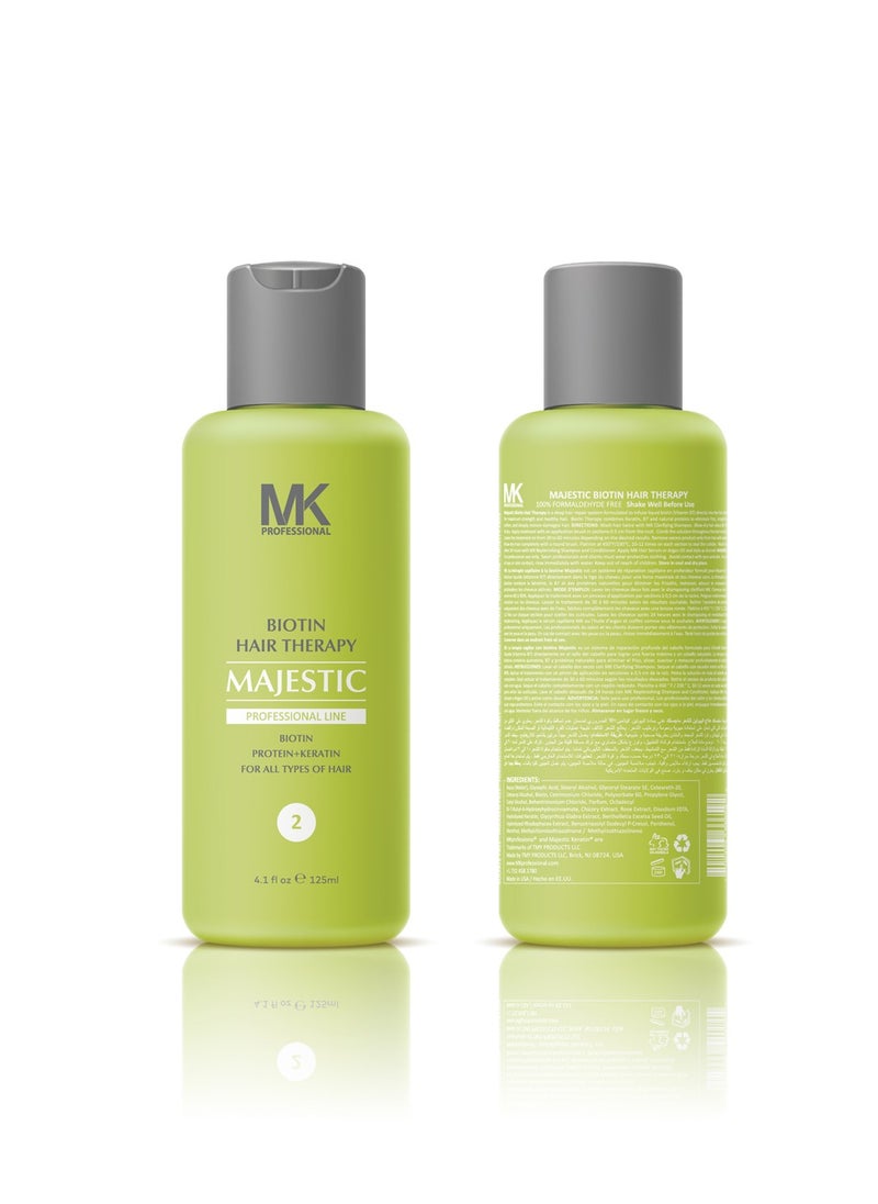 Majestic Keratin MK Biotin Hair Straightening Therapy 125ml  - Image 5