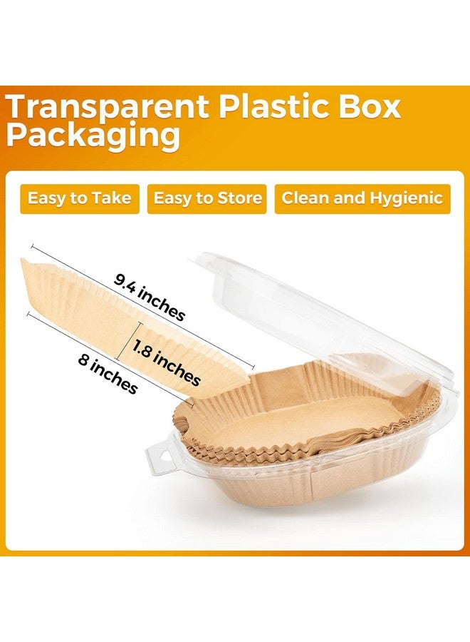 PureBake بطانات ورقية قابلة للتخلص من PureBake للقلي الهوائي: 100 قطعة من أوراق البرشمان المقاومة للزيت دائرية، بطانة سلة القلي الهوائي للخبز والطهي (8 بوصة) بني مربع - Image 2