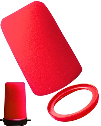 RhymKawa SM7b Pop Filter for Shuer SM7B, SM7dB, MV7, MV7X Foam Windscreen with Retaining Seal - RK345 Colored Replacement (Red) - Image 1
