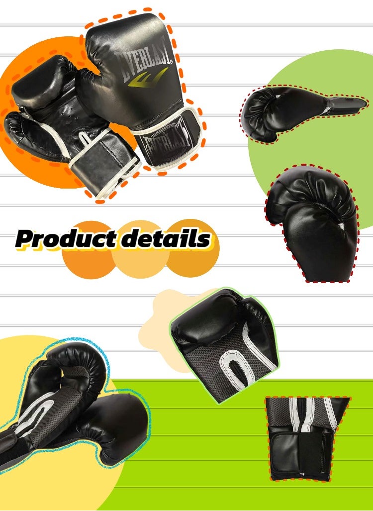 EVERLAST Professional Adult Boxing Gloves Black 12oz  - Image 2