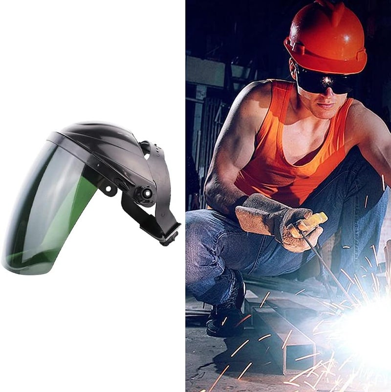 كلاراكو خوذة واقية شفافة مضادة للضباب تغطي الرأس بالكامل، مناسبة لأعمال اللحام والطحن، لون رمادي - Image 5