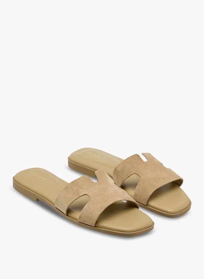 سيليست Women Slip-On Leather Sandals