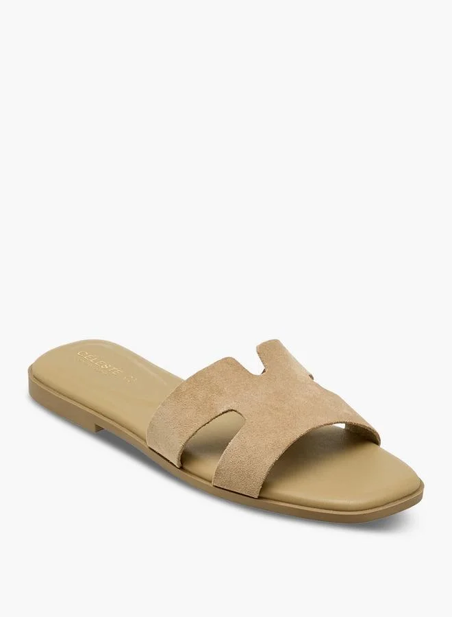 سيليست Women Slip-On Leather Sandals