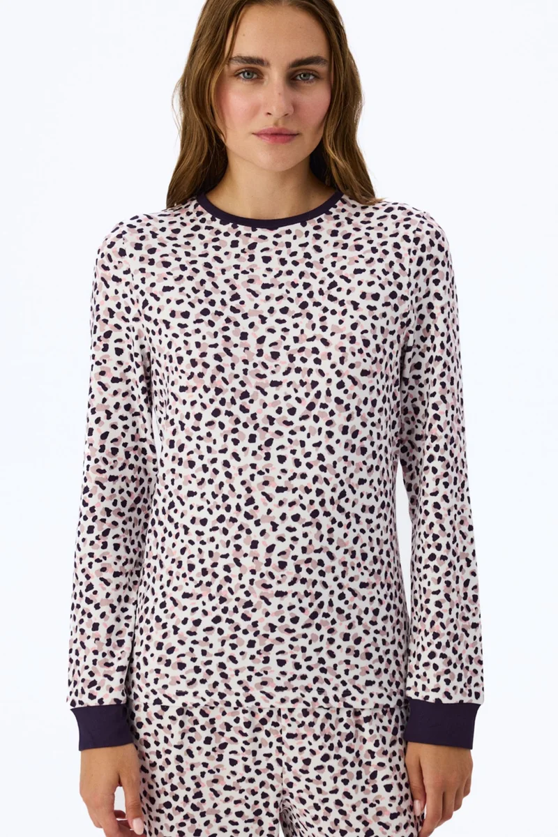 بنتي PENTI Midnight Mood Printed Long Sleeve Pajama Top
