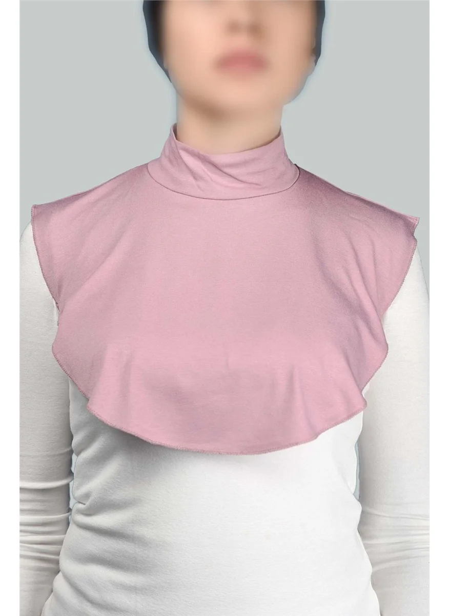 التوبة Plain Turtleneck Turtleneck Combed Cotton Hijab Neck Collar - Dark Pink