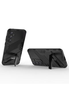 Generic Punk Armor 2 in 1 PC Tpu Shockproof Phone Case with Invisible Holder For Samsung Galaxy A25 (Black)  - Image 2