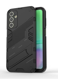 Generic Punk Armor 2 in 1 PC Tpu Shockproof Phone Case with Invisible Holder For Samsung Galaxy A25 (Black)  - Image 1