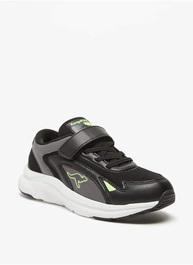 kangaROOS Boys' Panelled Sports Shoes with Hook and Loop Closure