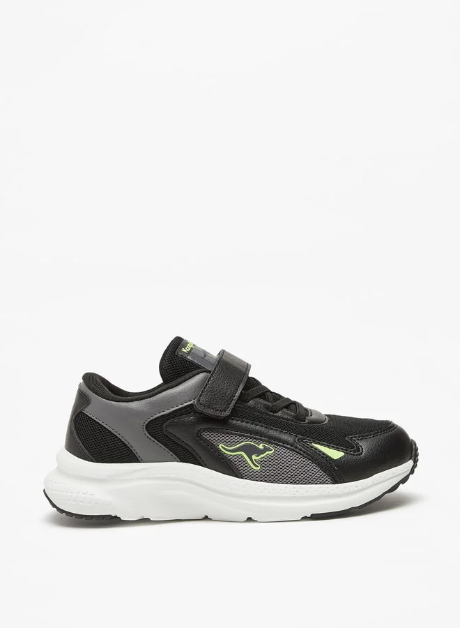 kangaROOS Boys' Panelled Sports Shoes with Hook and Loop Closure