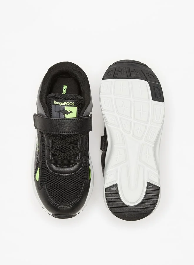 kangaROOS Boys' Panelled Sports Shoes with Hook and Loop Closure