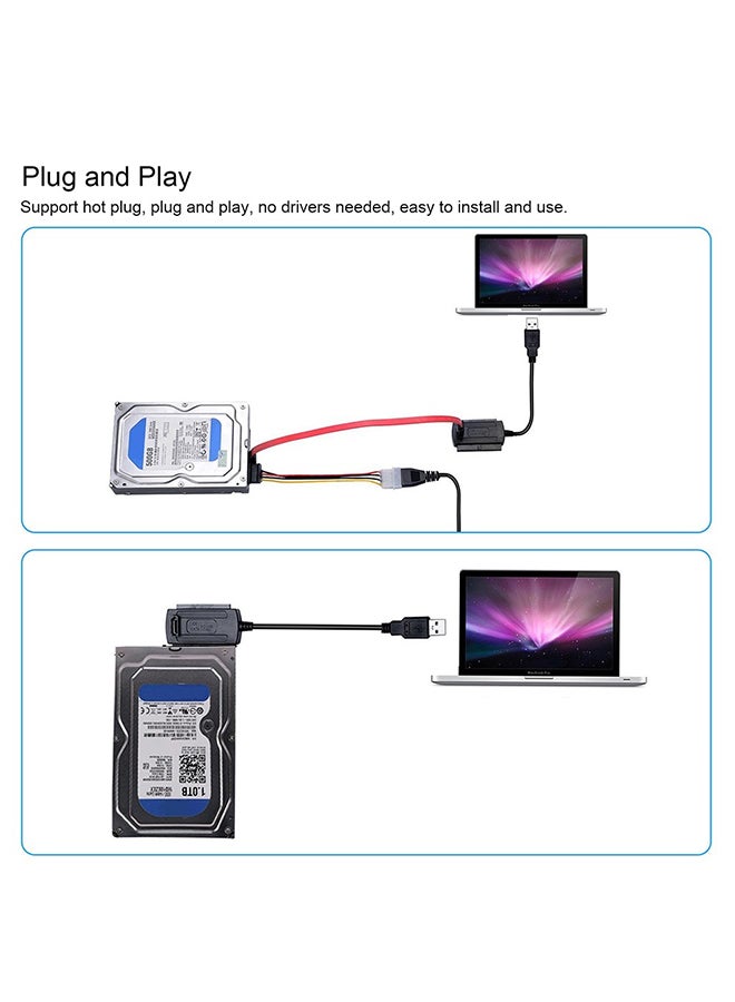 SATA/PATA/IDE Drive To USB 2.0 Adapter Converter Cable Kit Black/Red/Yellow - Image 4