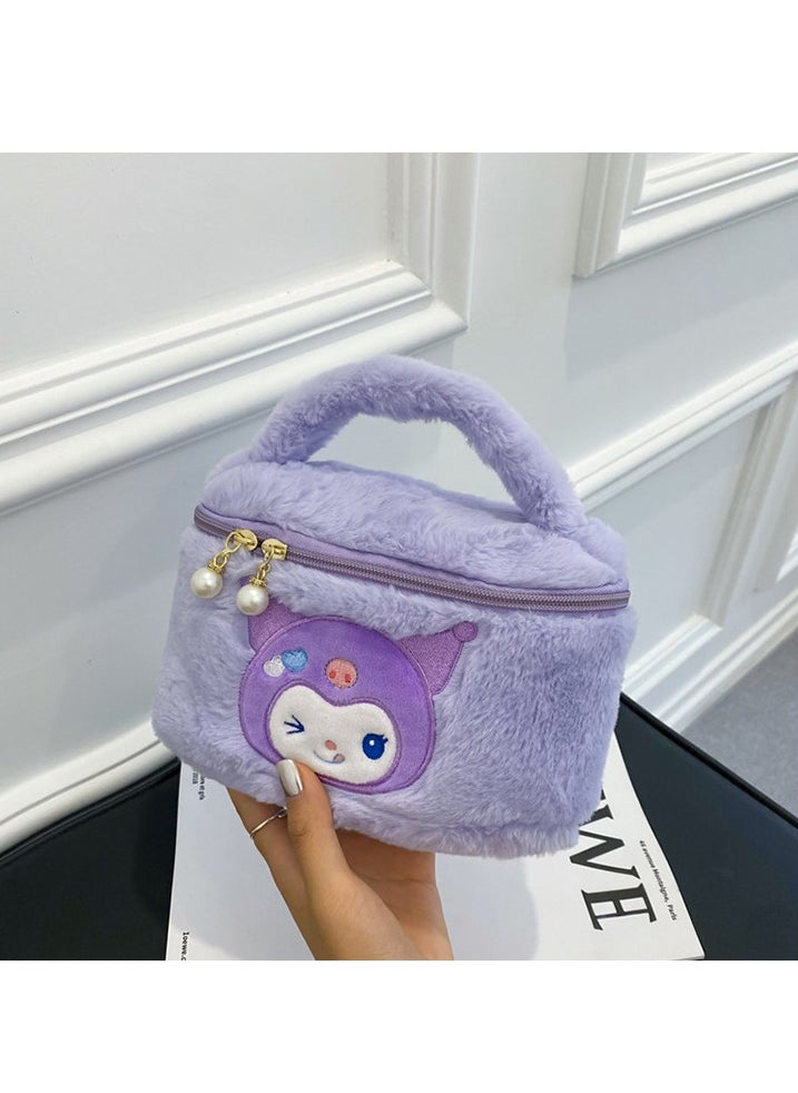 Sanrio 8-inch Sanrio Kuromi portable plush cosmetic bag  - Image 2