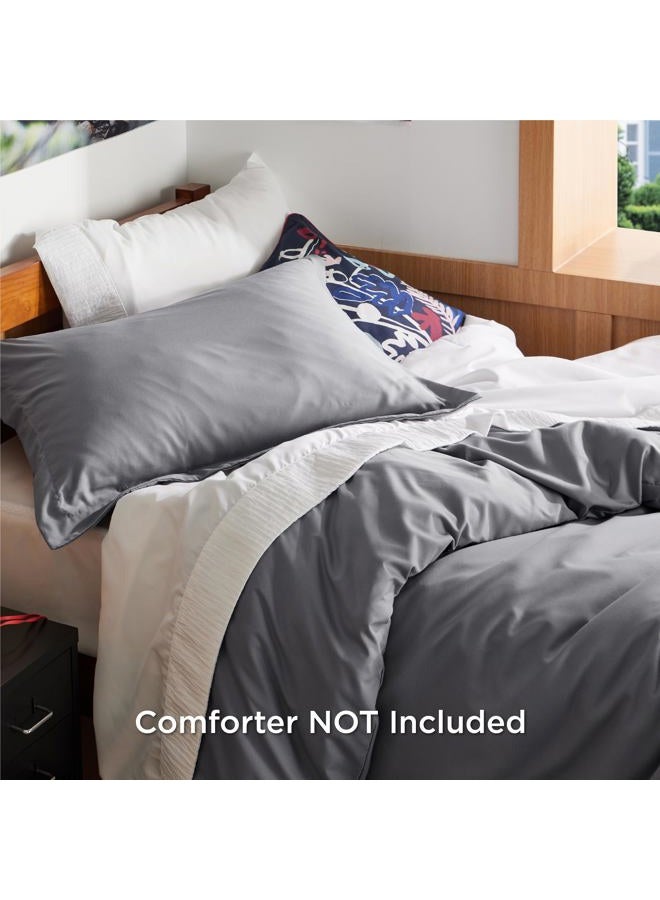 Bedsure Duvet Cover Twin/Twin XL Size - Extra Soft Double Brushed Bedding Set with Zipper Closure, 2 Pieces, Includes 1 Duvet Cover (68"x90") & 1 Pillow Sham, Comforter Not Included, Grey - Image 2