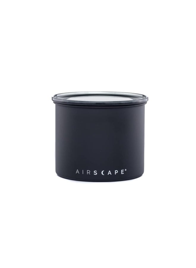 Generic - Planetary Design  Airscape Stainless Steel Coffee Canister Food Storage Container Patented Airtight Lid Push Out Excess Air Preserve Food Freshness Small Matte Black - Image 1