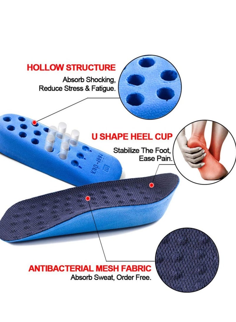 KASTWAVE Height increasing Insole, Heightening Insole for Men, Arch Support Half-insert Shock-absorbing Heel Lift Pad for Men, Comfortable and Breathable Height-increasing Insole (L) - Image 3