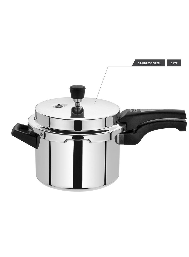 RK طباخ ضغط ألمنيوم خارجي بسعة 5 لترات مع مجموعة مقلاة ومقلاة كريب - Image 2