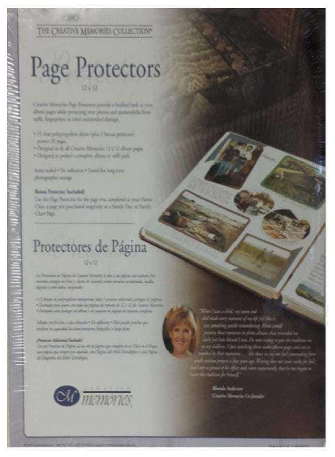 Creative Memories 12 X 12 Page Protectors 15 Sheets +1 Bonus Protector - Image 1