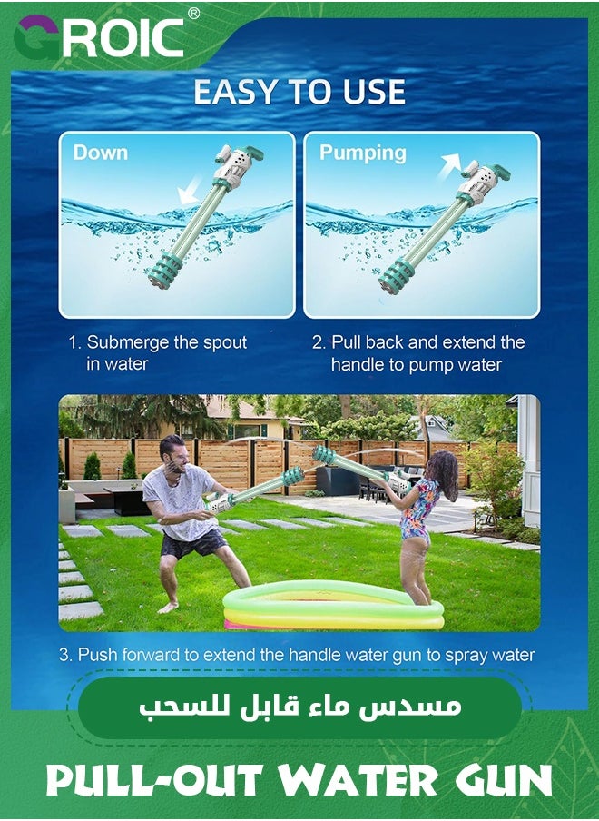 GROIC Water Blaster Gun with 5 Tubes,  Kids Water Toy 5 nozzles with Long Range, Squirt Guns Water Blaster Pool Toys High Capacity, Outdoor Water Spray Gun for Beach, Pool & Summer Play  - Image 4