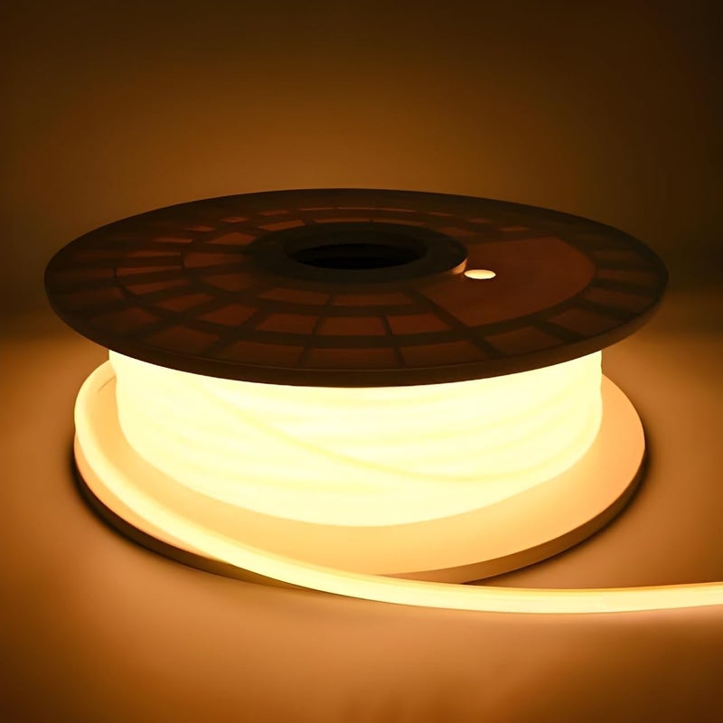 50M COB LED Strip Light - Waterproof IP65, 8mm Flexible Warm White Light Strip for Indoor & Outdoor Use - Image 1