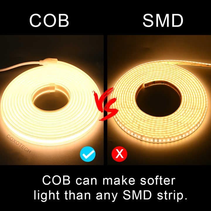 50M COB LED Strip Light - Waterproof IP65, 8mm Flexible Warm White Light Strip for Indoor & Outdoor Use - Image 3