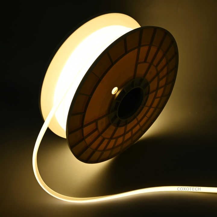 50M COB LED Strip Light - Waterproof IP65, 8mm Flexible Warm White Light Strip for Indoor & Outdoor Use - Image 2