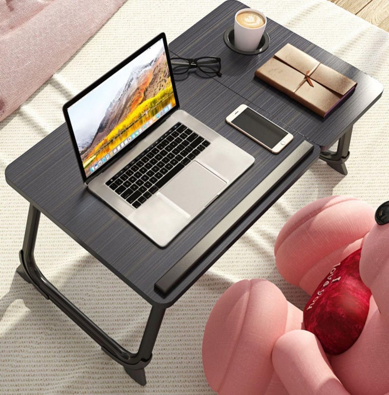BLYPHOO Foldable Laptop Desk for Bed - Laptop Table Adjustable Height Tilt with Cup Holder – Upgraded Lap Desk Folding for Bed Couch Sofa, Portable Laptop Tray Table for Working Reading Study Easting (black) - Image 4
