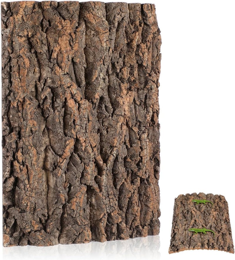 NUOBESTY Terrarium Cork Bark Reptile Terrarium Background Reptile Hide Climbing Bark Natural Climbing Mat Habitat Decor for Spider Lizard Turtle Beared Dragon, 30x40cm - Image 1