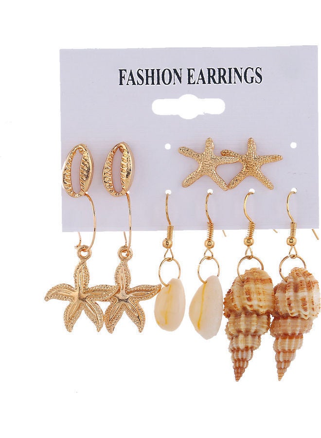 NIBEMINENT Pair Of 5 Ear Studs And Dangle Earrings Set  - Image 1