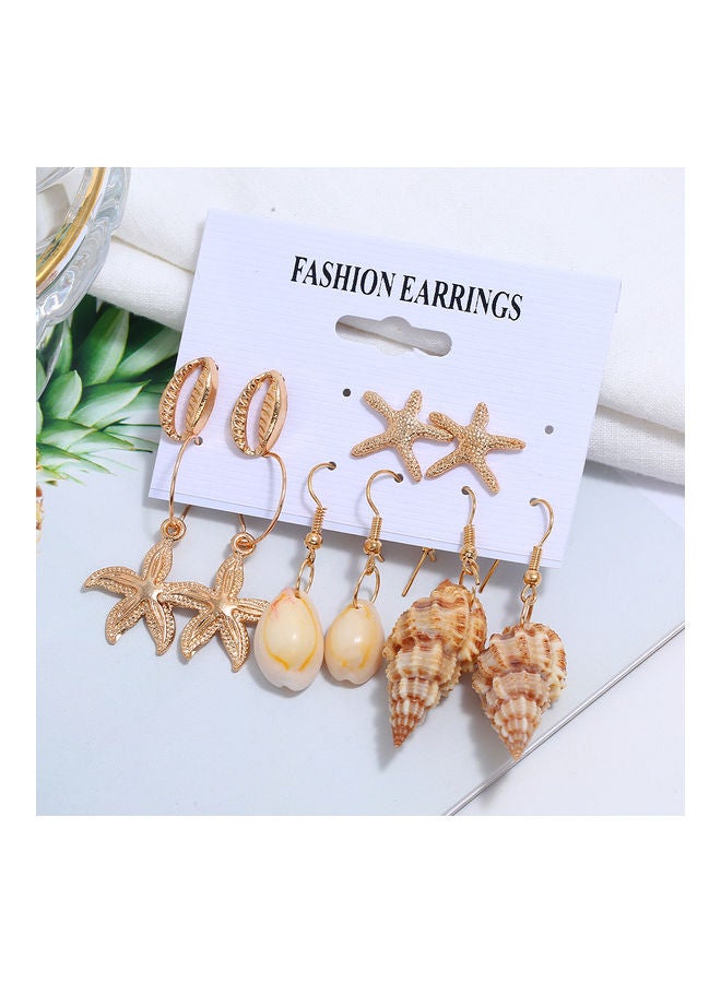 NIBEMINENT Pair Of 5 Ear Studs And Dangle Earrings Set  - Image 2