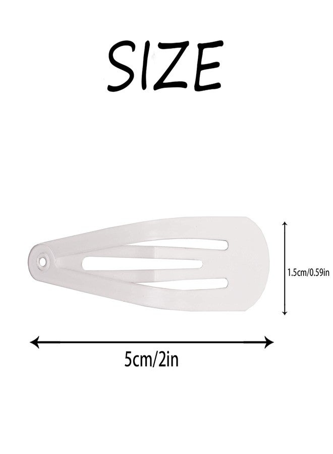 دوفاش مشابك شعر معدنية بيضاء من دوفاش، 5 سم/2 بوصة، إكسسوارات شعر للنساء، 12 قطعة (أبيض) - Image 2