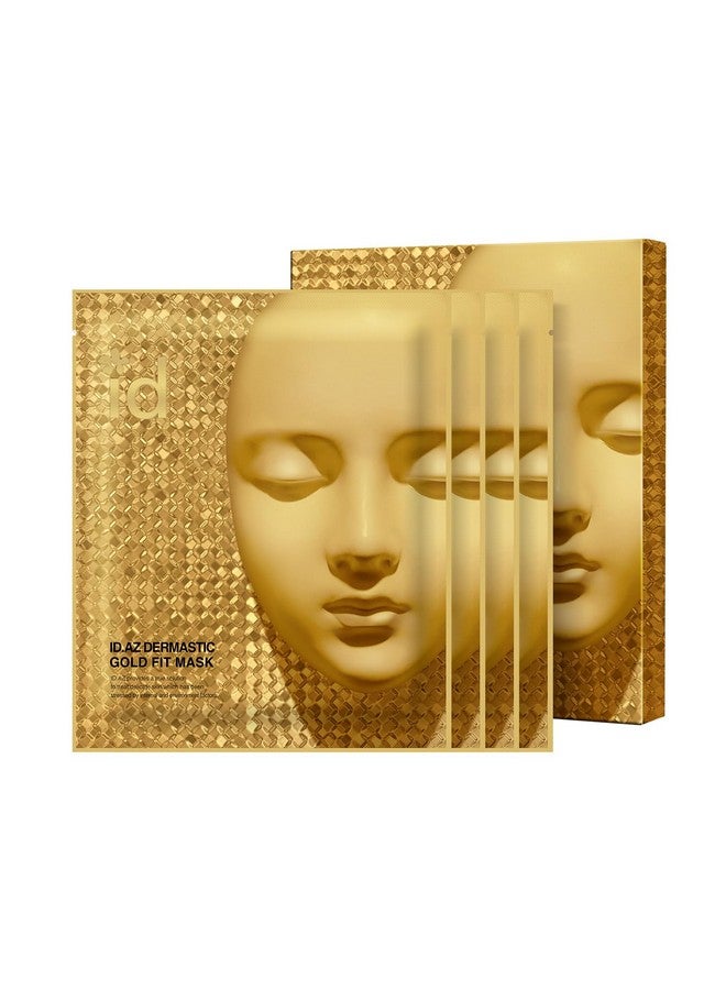 ID.AZ ID.AZ Dermastic Gold Fit Mask | Rejuvenating Facial Masks | Hydrating, Toning & Firming Facial Mask | Helps Enhance Skin Elasticity | Made in Korea - 4 Packs - Image 1