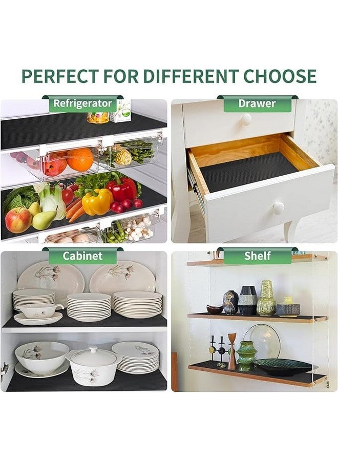 ElastPro حصيرة مطاطية مضادة للانزلاق من إيثيلين فينيل أسيتات 45 سم × 5 م باللون الأسود، مناسبة للطعام، قابلة للغسل، للاستخدام في الثلاجة، المطبخ، الأدراج، بطانة الرفوف، والطاولة (نقش خطي، أسود) - Image 4