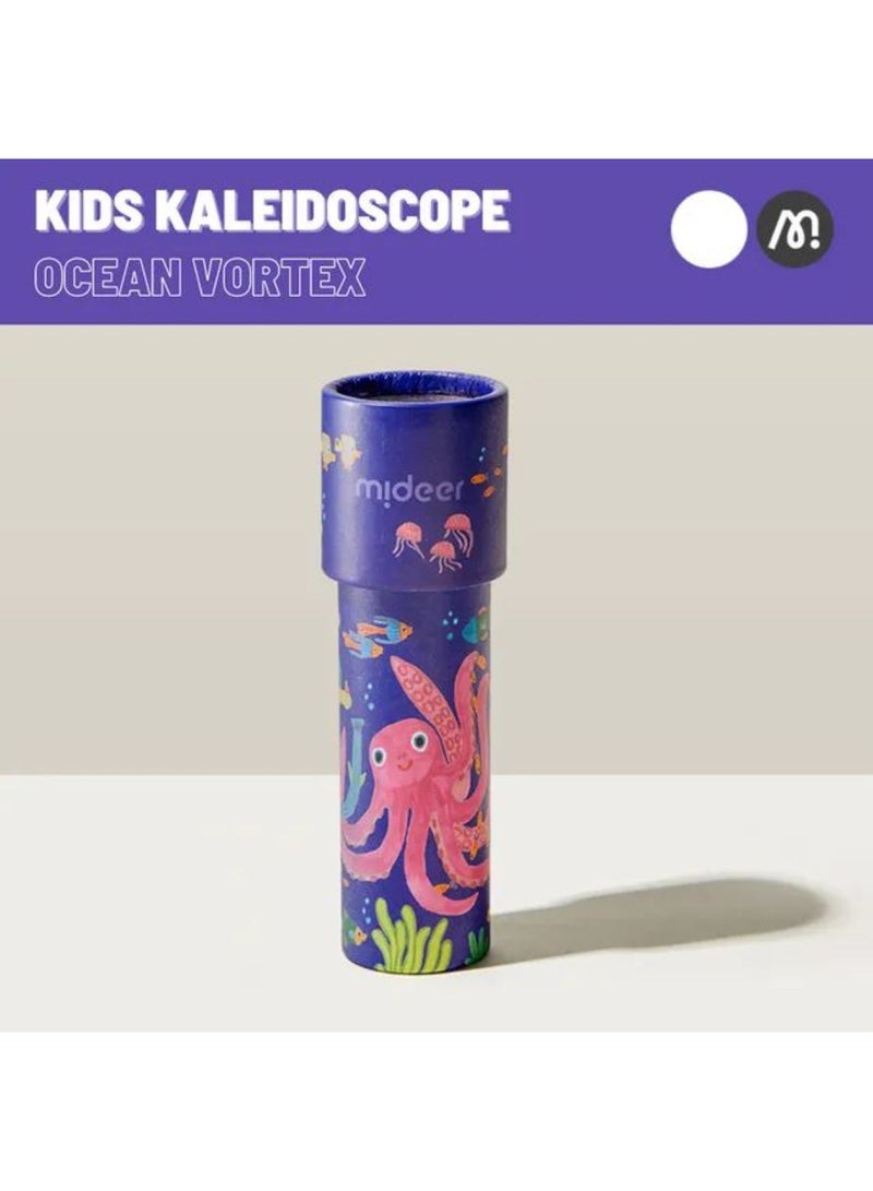 MiDeer كاليودوسكوب للأطفال - موضوع دوامة المحيط | لعبة بصرية ملونة ومتينة للعب الحسي والتطور البصري | هدية محمولة للأطفال من عمر 3 سنوات فما فوق - Image 4