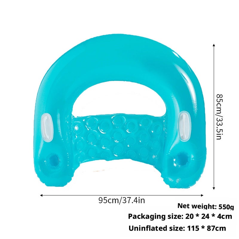PVC Inflatable Pool Floating Bed with U-Shaped Lounge Chair - Image 4
