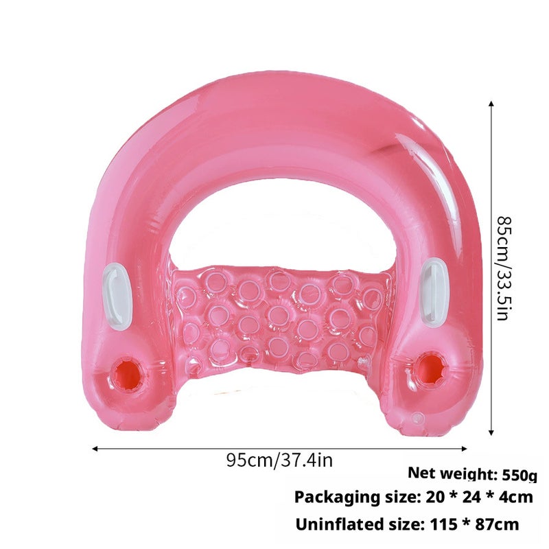 PVC Inflatable Pool Floating Bed with U-Shaped Lounge Chair - Image 3