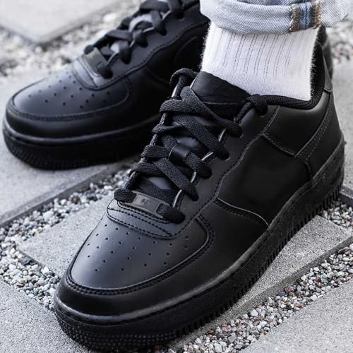 YLOKO Flat Shoelaces for Air Force 1 Sneakers with AF1 Charms, 54” Original Black Shoe Laces for Airforce 1 Men Women - Black Tags - Image 3