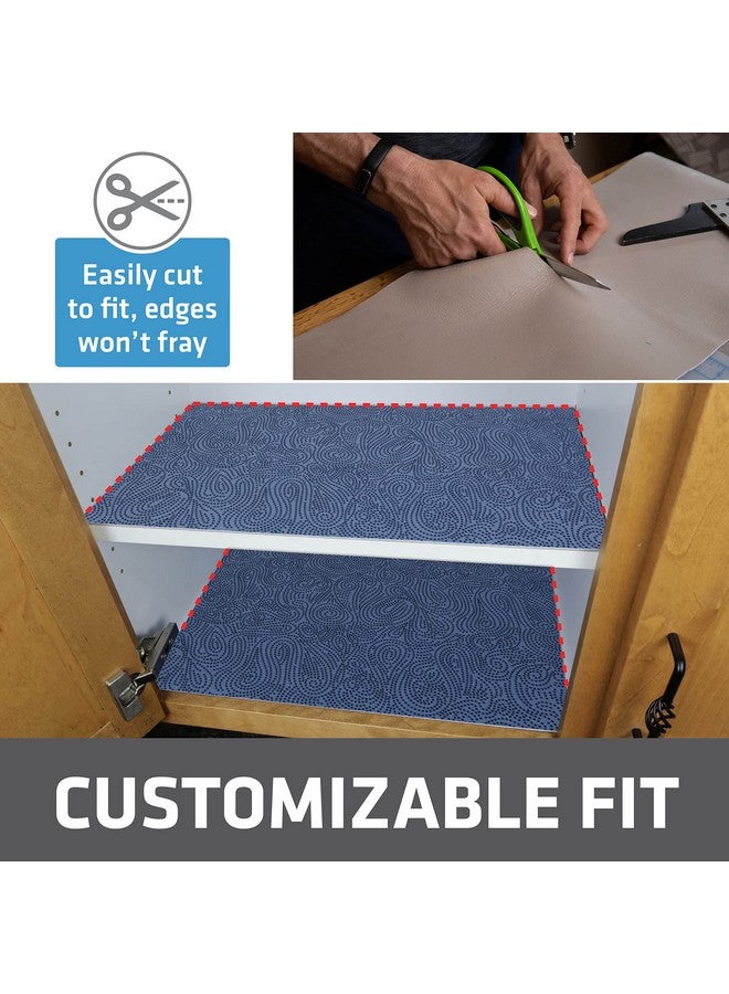 Drymate Premium Luxury Shelf & Drawer Liner, Thick Cushioned Fabric, Non-Adhesive, Absorbent, Waterproof, Slip-Resistant, Liners for Kitchen Cabinets, Cupboards (USA Made)(12”x59”)(2-Pack)(Blue) - Image 4