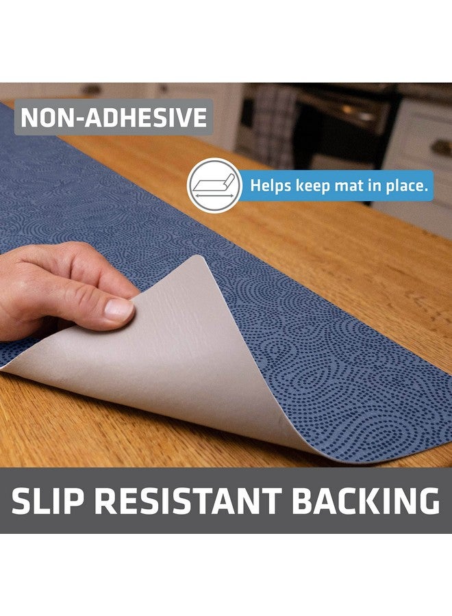 Drymate Premium Luxury Shelf & Drawer Liner, Thick Cushioned Fabric, Non-Adhesive, Absorbent, Waterproof, Slip-Resistant, Liners for Kitchen Cabinets, Cupboards (USA Made)(12”x59”)(2-Pack)(Blue) - Image 3