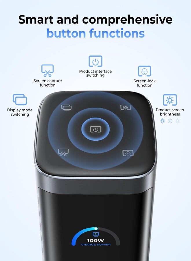 RayCue USB C Docking Station, 15in1 Triple Display with 5 Shortcut Button, Smart Display, DP&HDMI, 10G USB A/C, Gigabit Ethernet, 100W PD, Audio, Laptop Docking Station for Dell/HP/Lenovo/Mac and More - Image 5