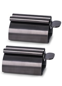 Oasisgalore 2 PCS  Grey Metal Toothpaste Squeezers, Stainless Steel Tube Dispensers & Holders  - Image 1
