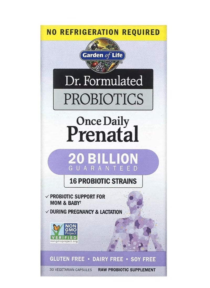 Garden of Life - Dr. Formulated Probiotics Once Daily Prenatal 30 Vegetarian Capsules - Image 1