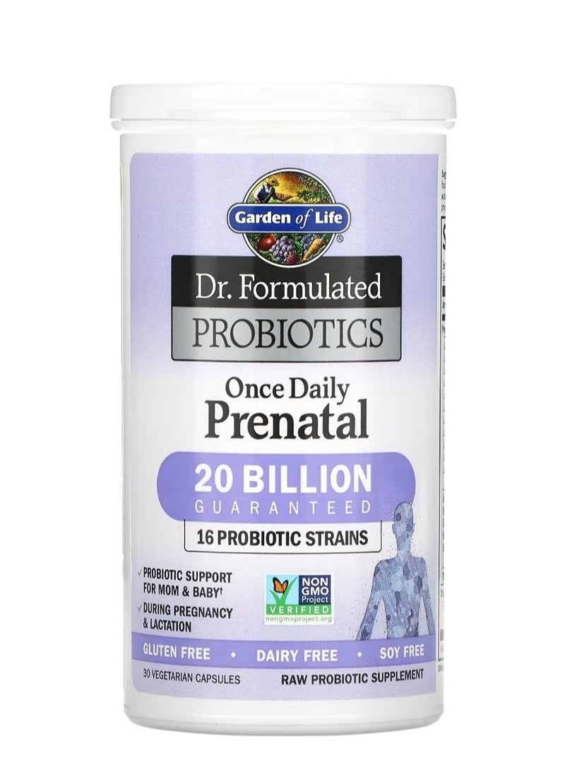 Garden of Life - Dr. Formulated Probiotics Once Daily Prenatal 30 Vegetarian Capsules - Image 1