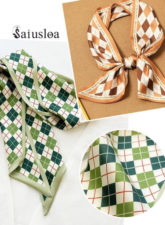 Saiusloa Scarf For Purse Handles Skinny Hair Scarves For Handbags Ponytails Handle Fashion Accessory 37.4x 2.36in - Image 4