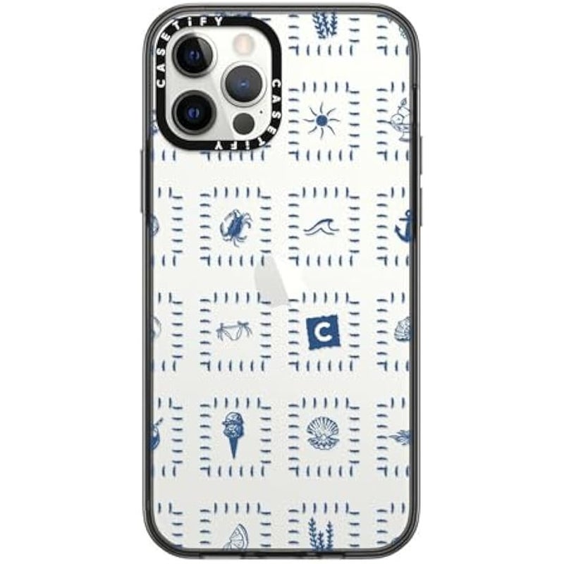 Casetify iPhone 12 Pro Compact Case 【2 x Military Grade Drop Test/4ft Drop Protection】 - Boho Summer - Black - Image 1